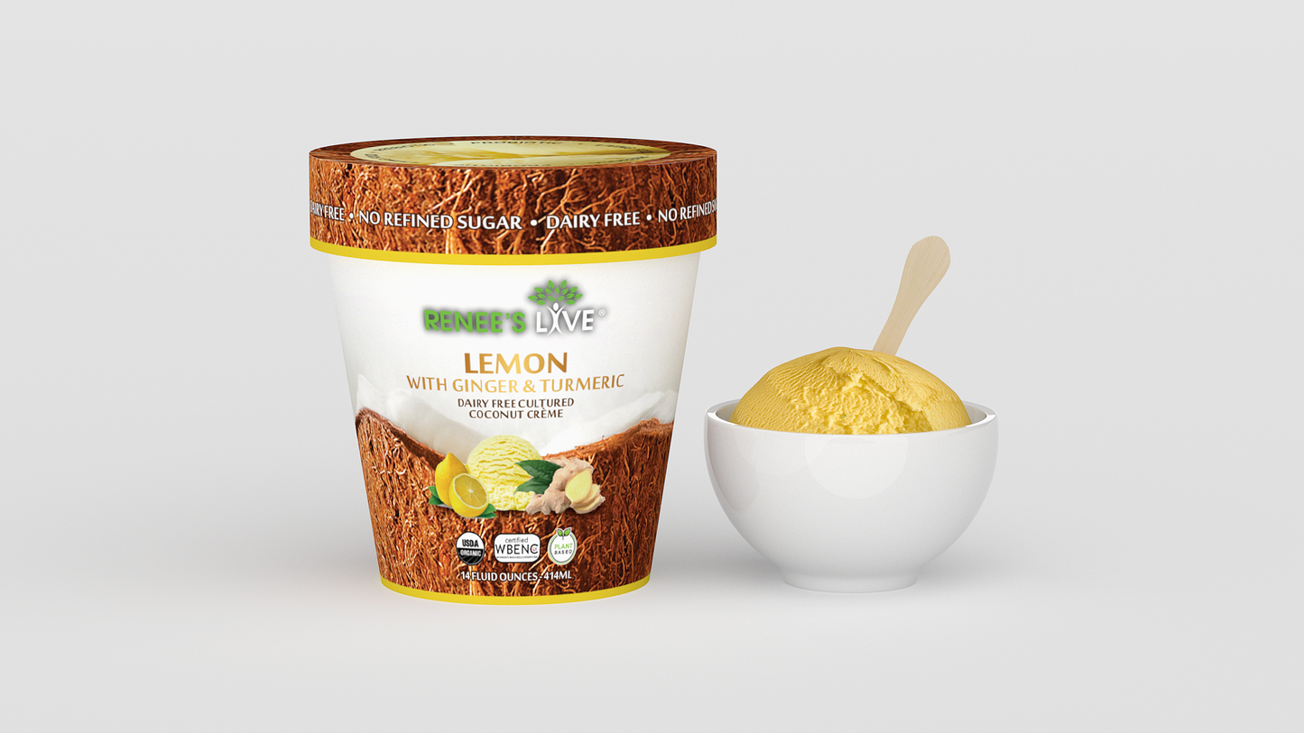 Renee's LIVE Lemon with Ginger & Turmeric Desserts